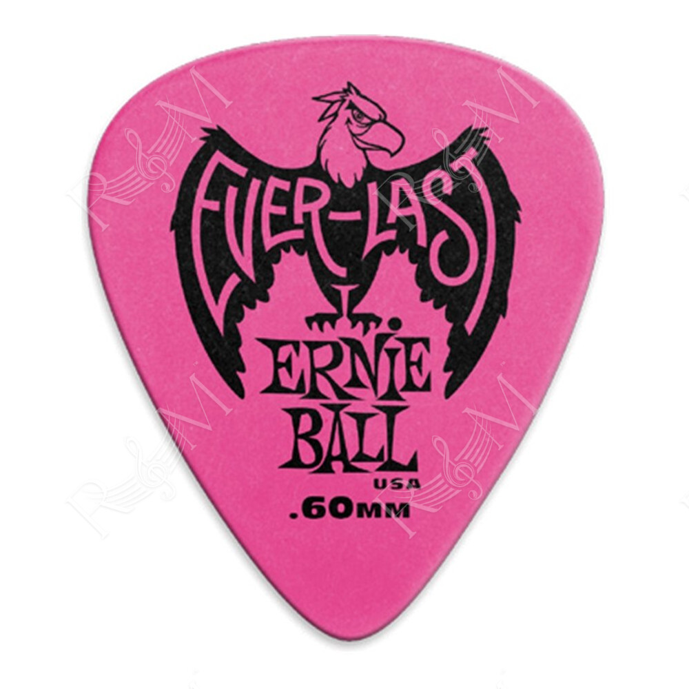 9179 Plettri Everlast Pink 0.60mm Busta da 12