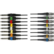 OC11 Frusta 8 Cavi Jack Mono/XLR Femmina 5 m