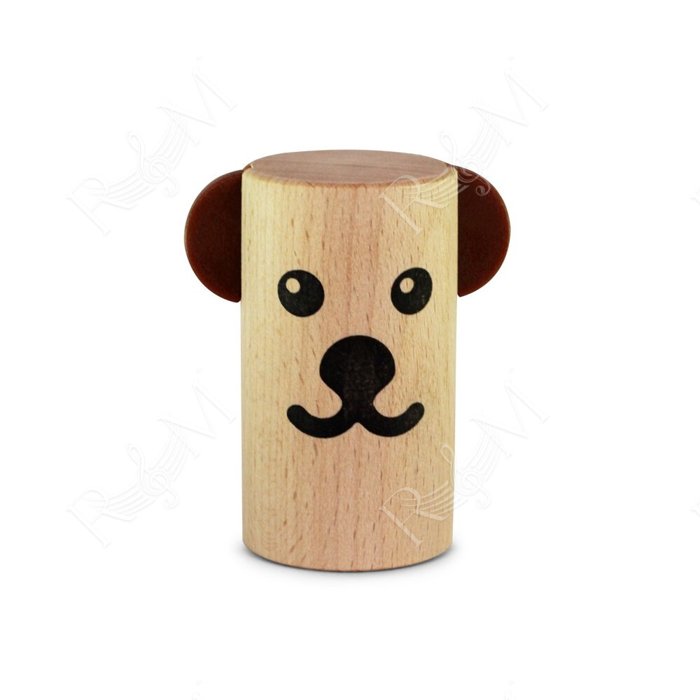 Shaker in legno per Bambini con faccia d'Orso