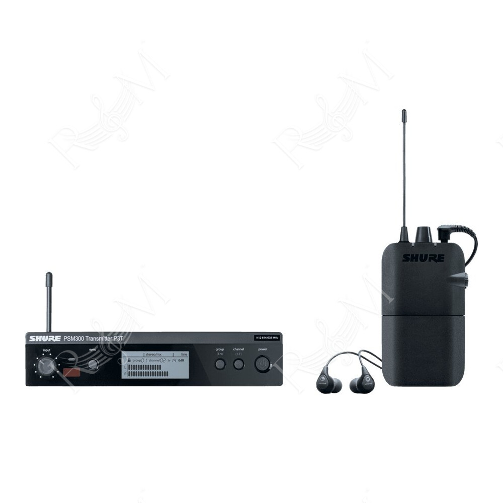 P3TER112GR trasmettitore P3TE, ricevitore P3R, auricolari SE112. (L19)