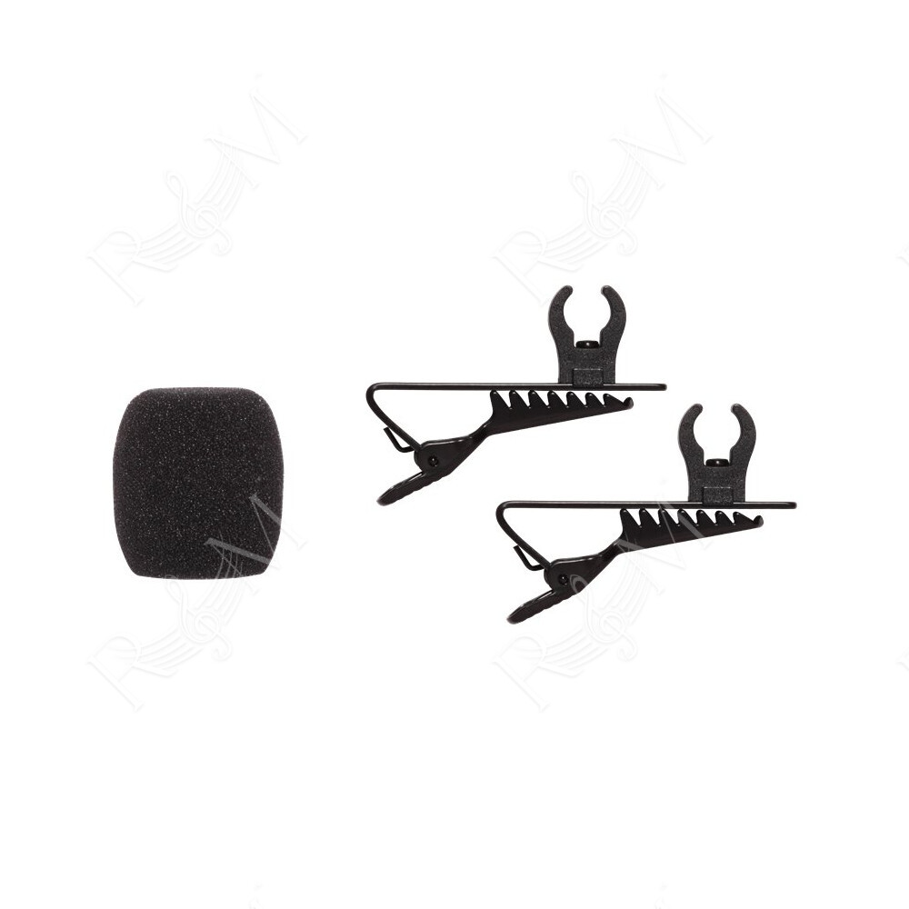 RK376 Clip lavalier e 2 antivento CVL-B/C-TQG
