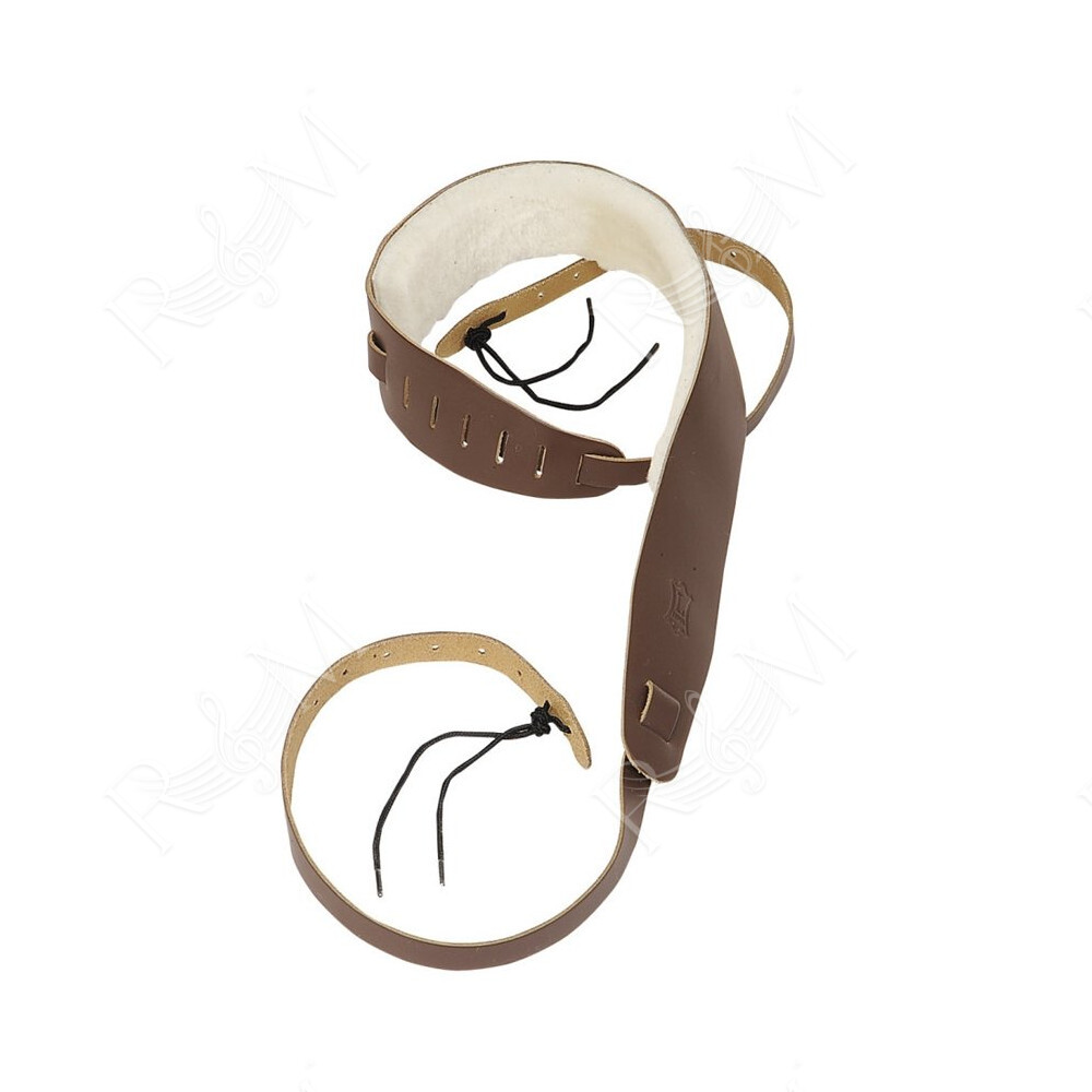 PM14-BRN Tracolla per banjo in pelle Brown 2 1/2"