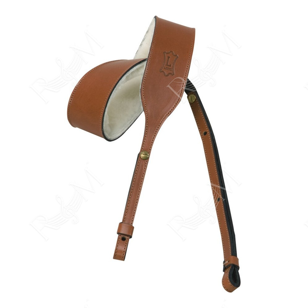 PMB32-WAL Tracolla per banjo in pelle conciata al vegetale Walnut 2"