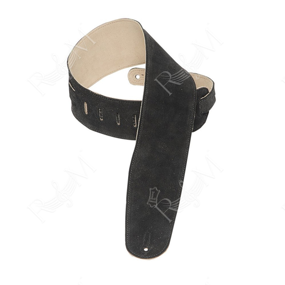 MS4-BLK Tracolla per basso in pelle scamosciata Black 3 1/2"