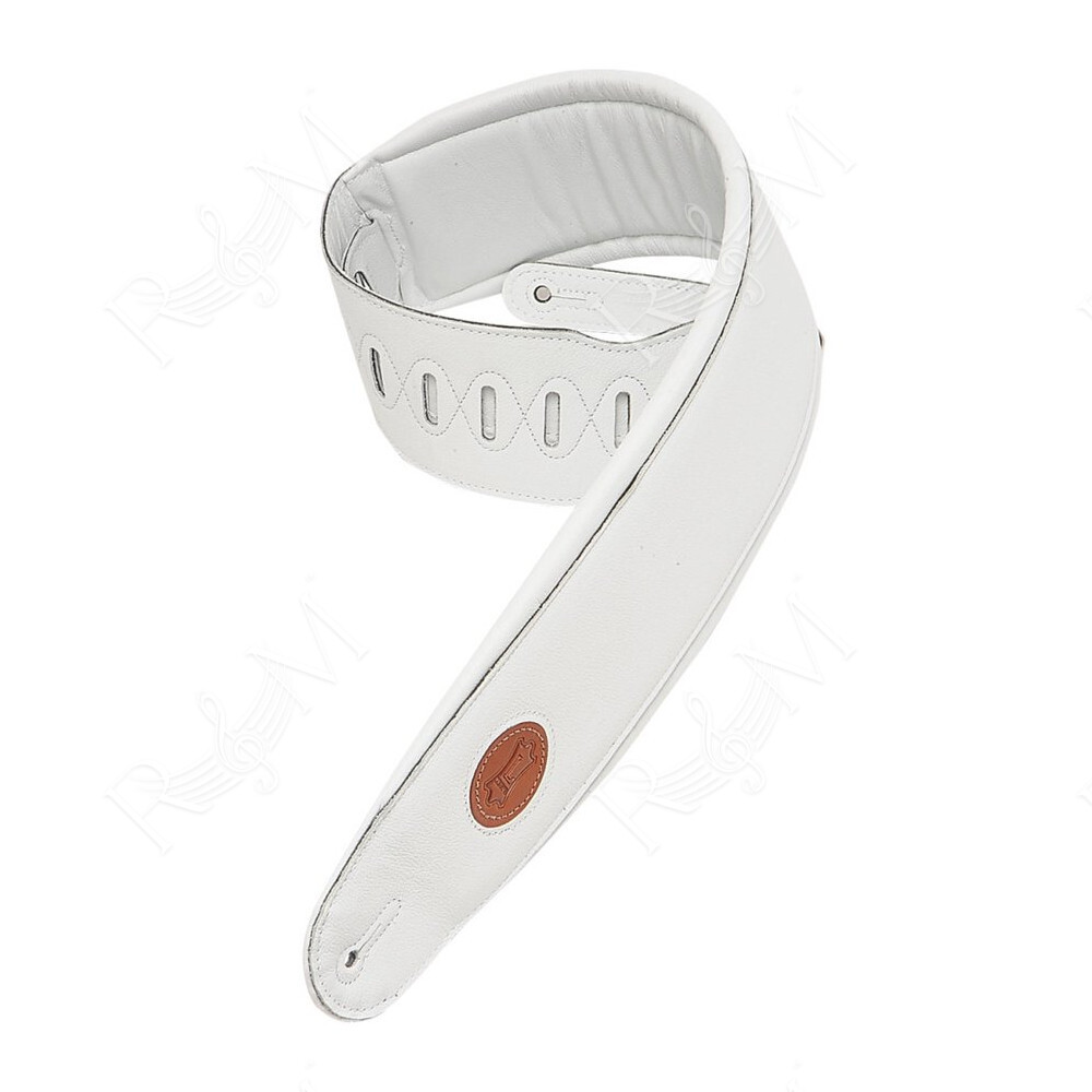 MSS2-4-WHT Tracolla per basso in pelle Signature White 4 1/2"
