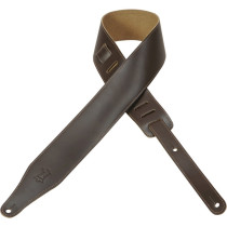 DM17-DBR Tracolla in pelle pieno fiore Dark Brown 2 1/2"