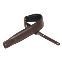 DM1PD-DBR Tracolla in pelle pieno fiore Dark Brown 3"