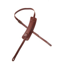 M25-BRG Tracolla Vintage-Style in pelle conciata al vegetale Burgundy 5/8"