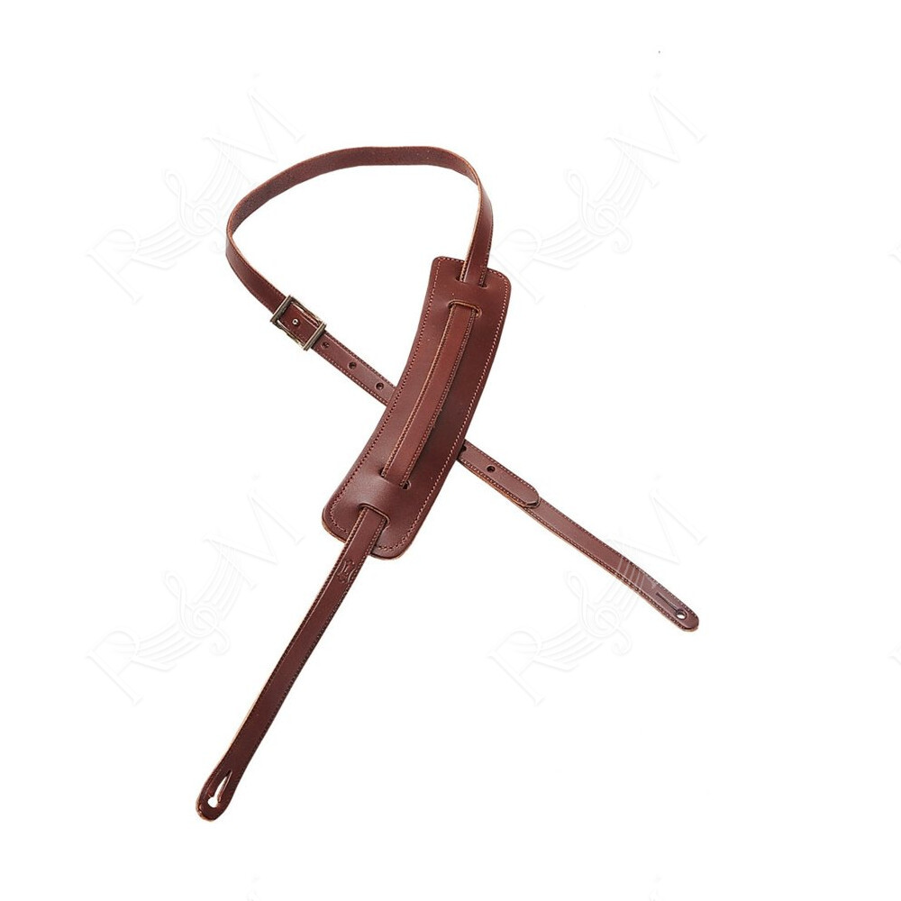 M25-BRG Tracolla Vintage-Style in pelle conciata al vegetale Burgundy 5/8"