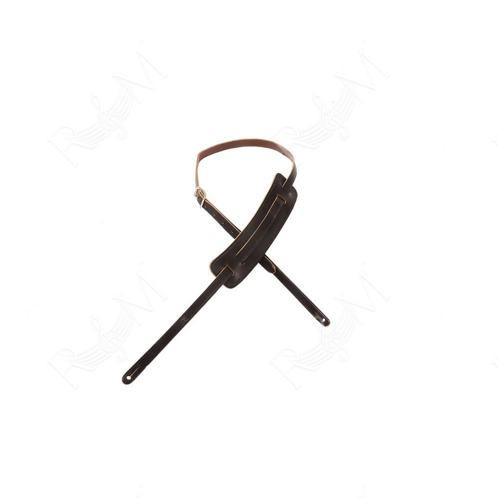 M25-DBR Tracolla Vintage-Style in pelle conciata al vegetale Dark Brown 5/8"