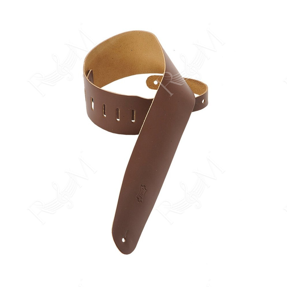 M4-BRN Tracolla in pelle pieno fiore Brown 3 1/2"
