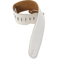 M4GF-WHT Tracolla in pelle con retro in pelle scamosciata White 3 1/2"