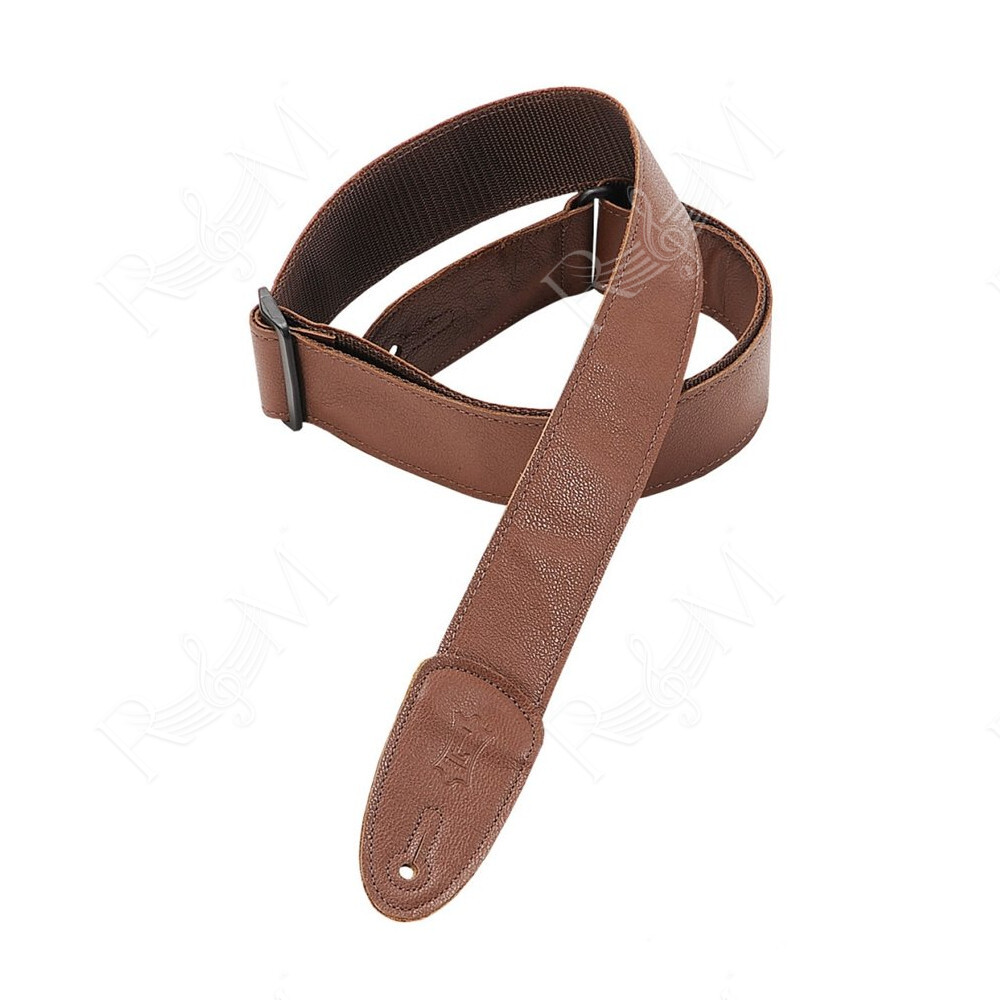 M7GP-BRN Tracolla in pelle con retro in polipropilene Brown 2"