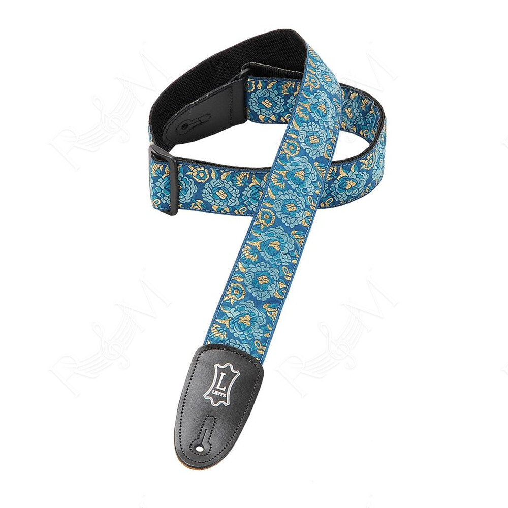 M8AS-BLU Tracolla in jacquard Blue con retro in polipropilene 2"