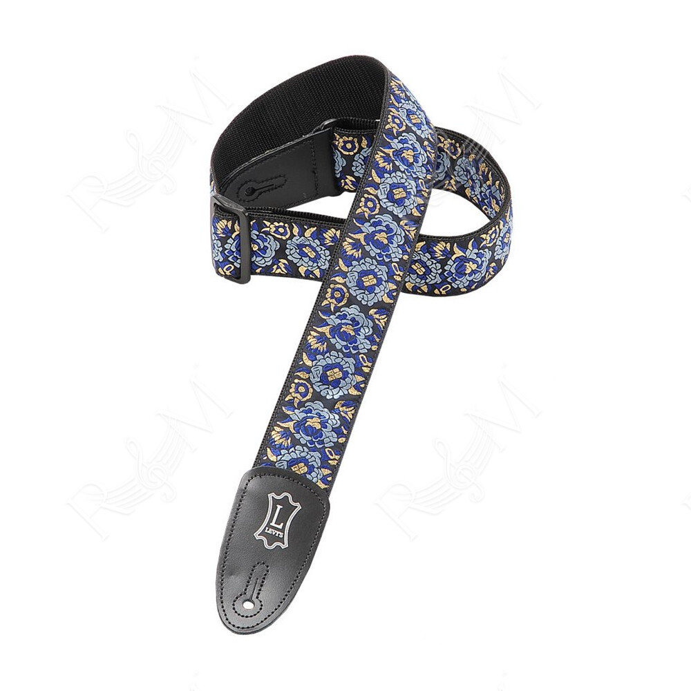 M8AS-NAV Tracolla in jacquard Navy con retro in polipropilene 2"