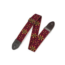 M8HTV-21 Tracolla in jacquard Red & Gold 2"