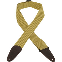 MC8SMK-001 Tracolla in cotone Tweed con terminali in pelle Brown 2"
