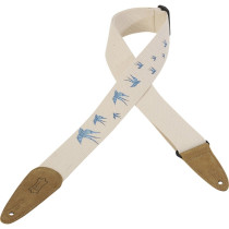 MC8U-006 Tracolla in cotone decorata Blue Bird 2"