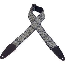 MGJ-001 Tracolla in jacquard Blue & White 2"