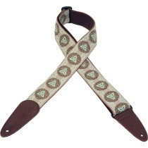 MGJ-002 Tracolla in jacquard Brown & Green 2"