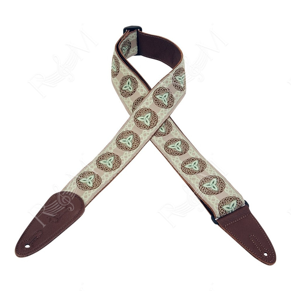 MGJ-002 Tracolla in jacquard Brown & Green 2"