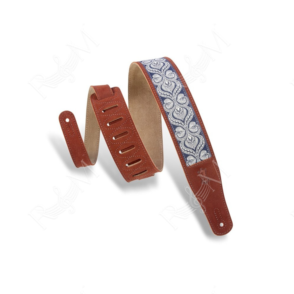 MSJ26-RST Tracolla in pelle scamosciata Woven Rust 2 1/2"