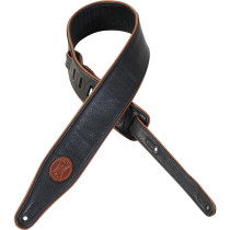 MSS17-BLK Tracolla in pelle con imbottitura morbida Brown & Walnut 2 1/2"