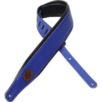MSS2-BLU Tracolla in pelle imbottita Blue 3"