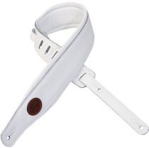 MSS2-WHT Tracolla in pelle imbottita White 3"