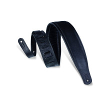 PM32-BLK Tracolla in pelle imbotita Black 3"