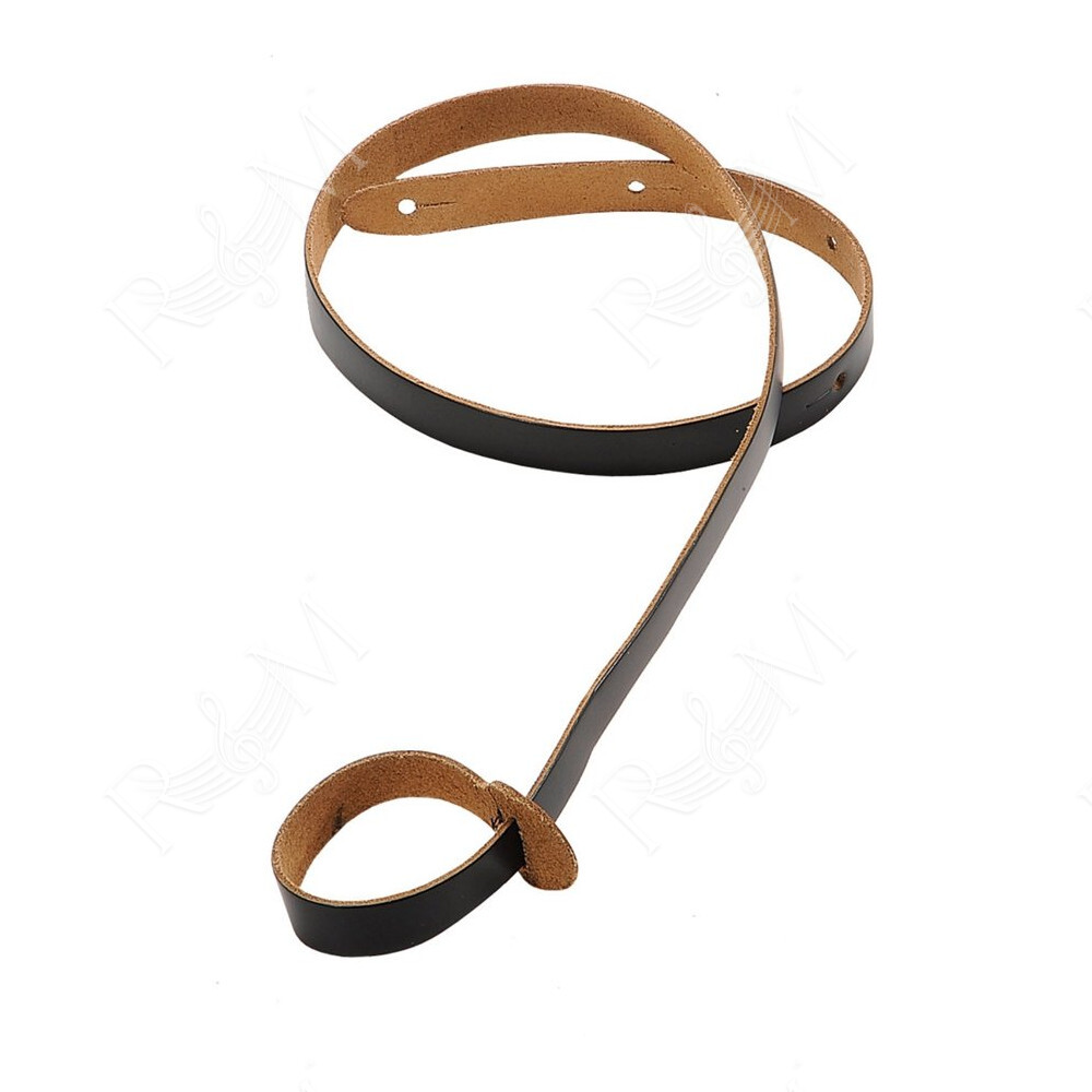 M19-BLK Tracolla per mandolino in pelle Black 3/4"
