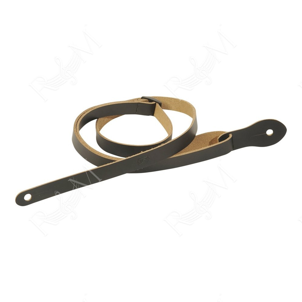 M19LUKE-BLK Tracolla per mandolino e ukulele in pelle Black 1/2"