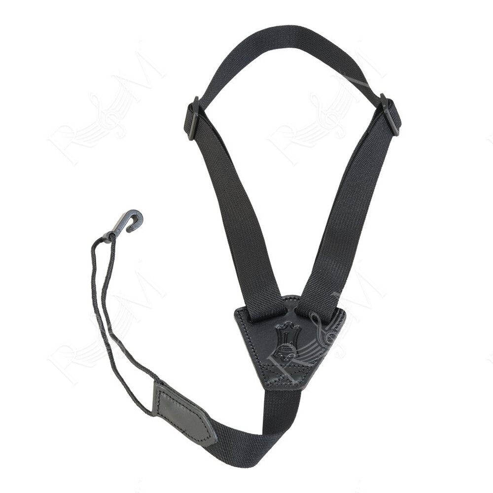 M20-BLK Tracolla per ukulele in nylon Black 1"