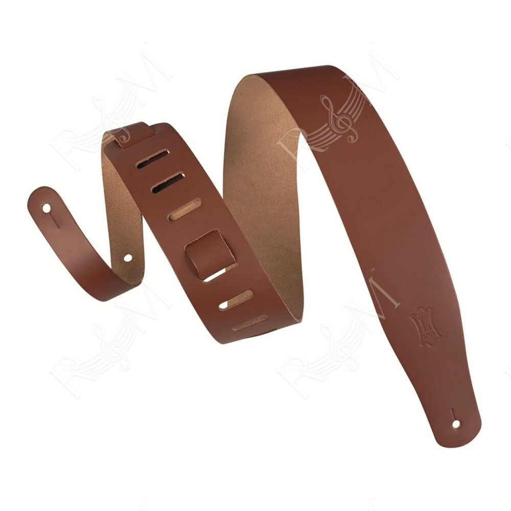M26-WAL Tracolla in pelle pieno fiore Walnut 2 1/2"