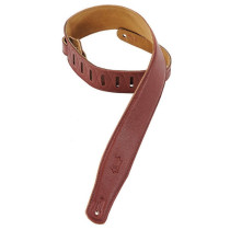M26GF-BRG Tracolla in pelle imbottita con retro in pelle scamosciata Burgundy2 1/2"