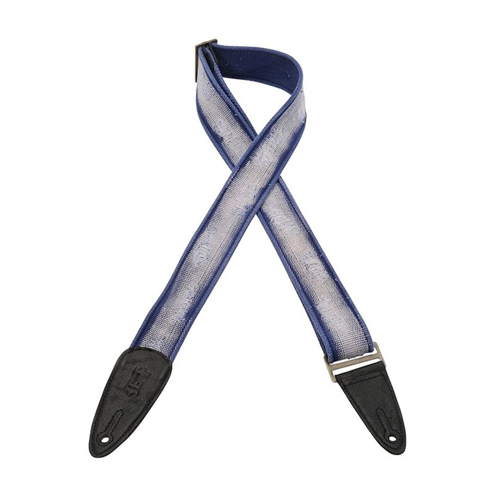 MC8DS-BLU Tracolla in cotone distressed Blu 2"