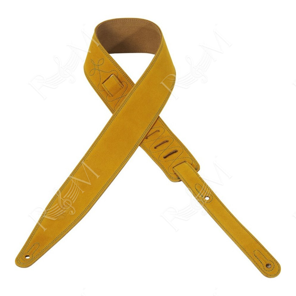 MS317AUR-YEL Tracolla in pelle scamosciata Yellow 2 1/2"