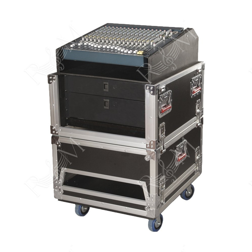 G-TOUR-GRC-1406 Flight Case 14U + 6U Road Console Rack