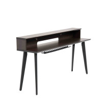 GFW-ELITEKEYTBL88-BRN Workstation in legno per tastiere fino a 88 tasti, colore noce scuro