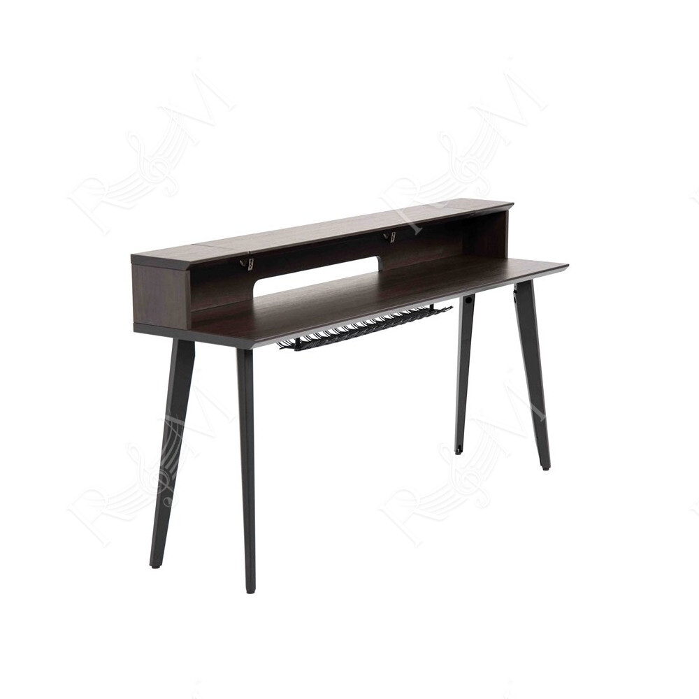 GFW-ELITEKEYTBL88-BRN Workstation in legno per tastiere fino a 88 tasti, colore noce scuro