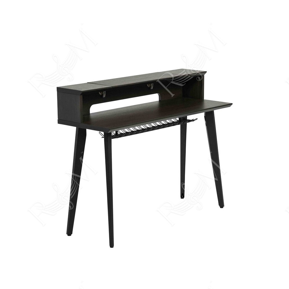 GFW-ELITEKEYTBL61-BRN Workstation in legno per tastiere fino a 61 tasti, colore noce scuro
