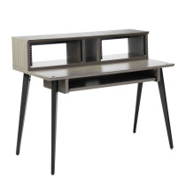 GFW-ELITEDESK-GRY Scrivania workstation Elite in grigio driftwood per studi di registrazione e content creator