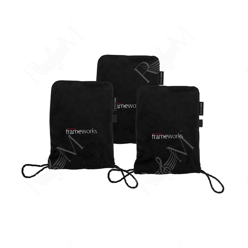 GFW-MICPOUCH-3PK Set di 3 custodie in velluto per microfoni da studio