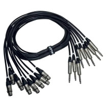 ITPRO/8F8JS-2,5 Frusta 8 Canali Cannon XLR Femmina / Jack 6.3 TRS Stereo 2,5 mt