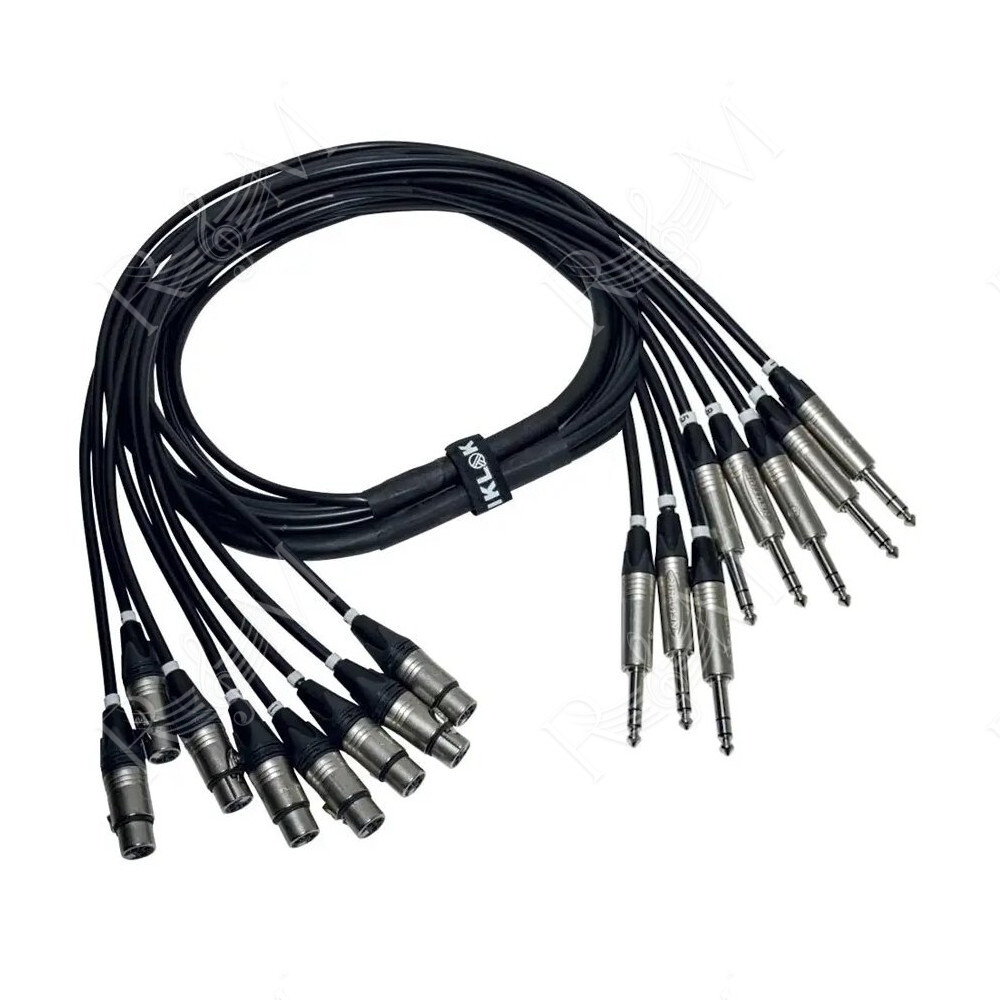 ITPRO/8F8JS-2,5 Frusta 8 Canali Cannon XLR Femmina / Jack 6.3 TRS Stereo 2,5 mt