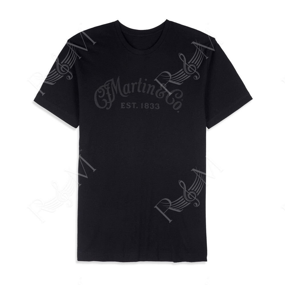 18CM0215XL Martin Tone on Tone Black T-shirt