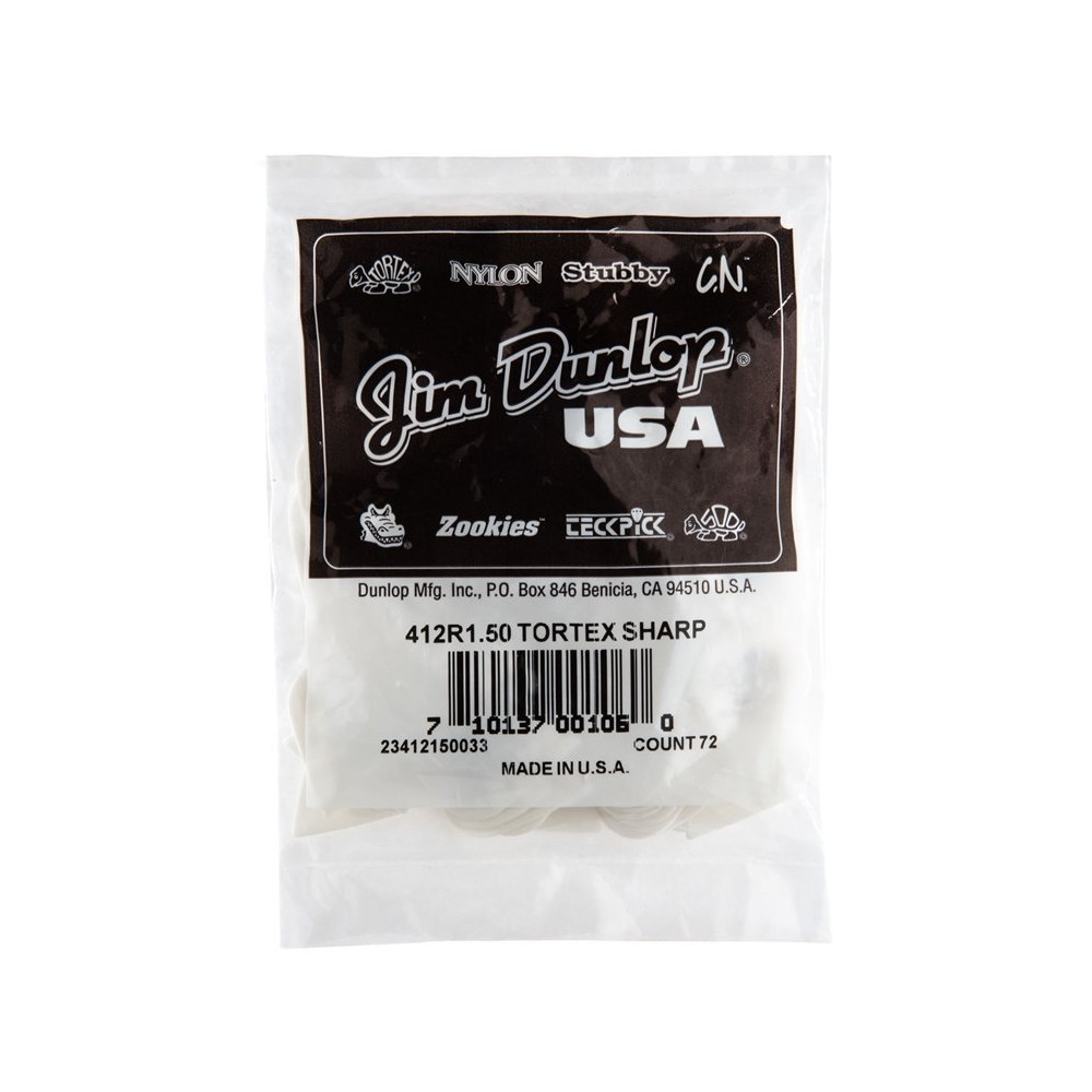 412R1.5 Tortex Sharp White 1.5mm Bag/72