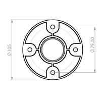 SC/235 Flangia in alluminio per speaker