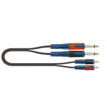 RKSA/130-5 2x Jack TS Mono 6.3 / 2x Spina Phono RCA 5 mt