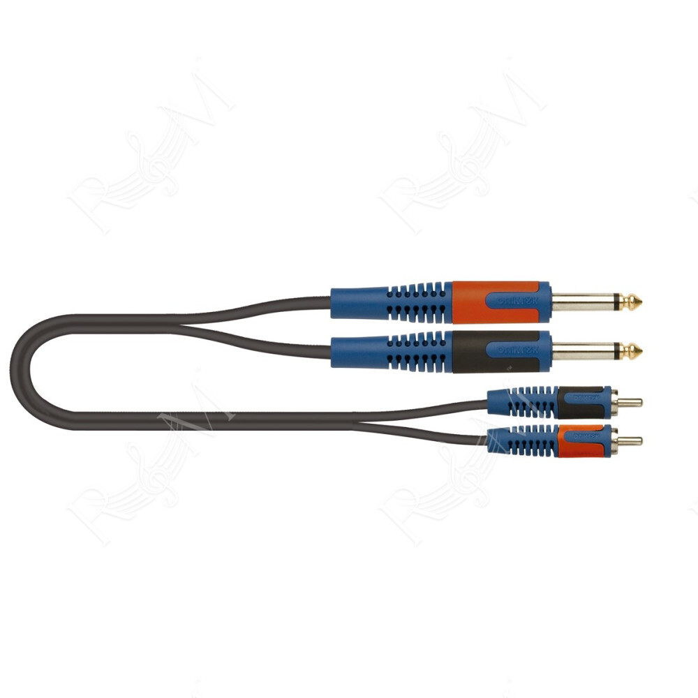 RKSA/130-5 2x Jack TS Mono 6.3 / 2x Spina Phono RCA 5 mt